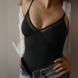 Heist The Sheer Bodysuit Black Size Medium